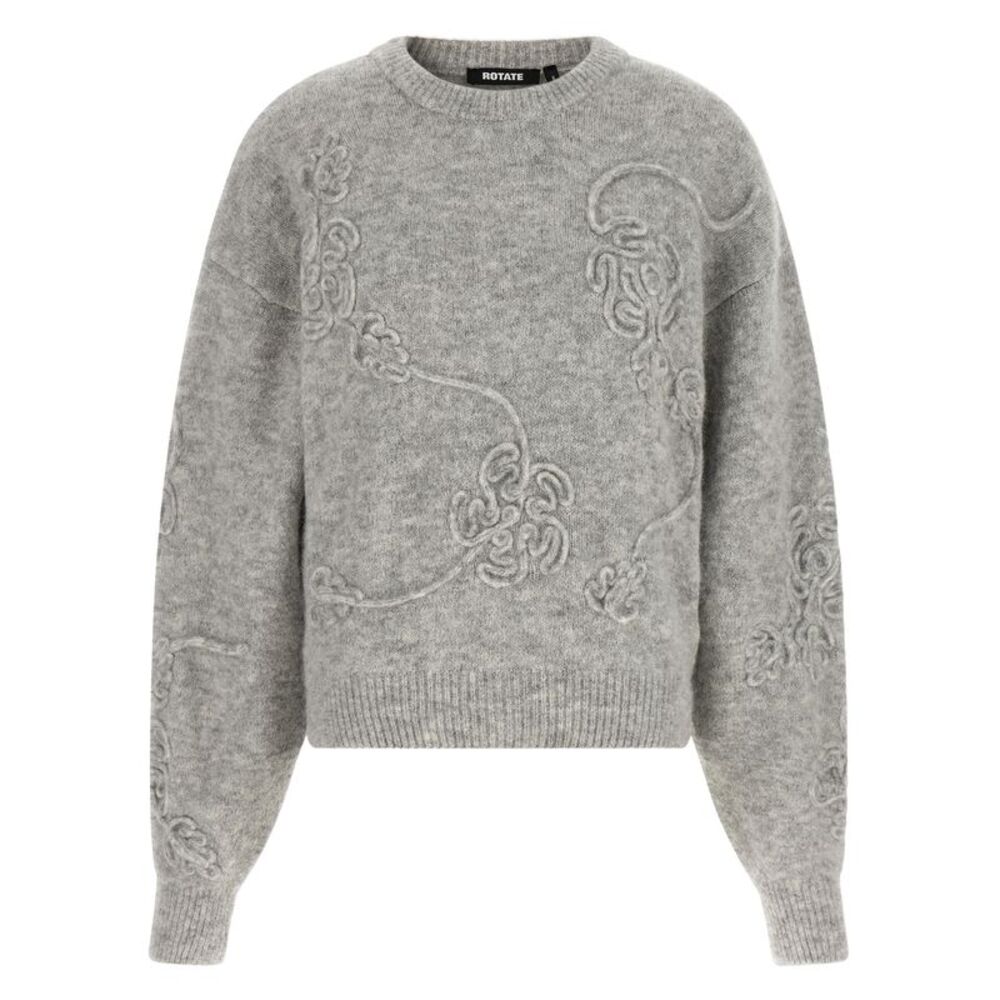 ROTATE BIRGER CHRISTENSEN Gray Wool Women's Cardigan